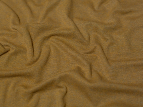 Minerva Core Range Melange Tubular Ribbing Stretch Knit Fabric Deep Gold