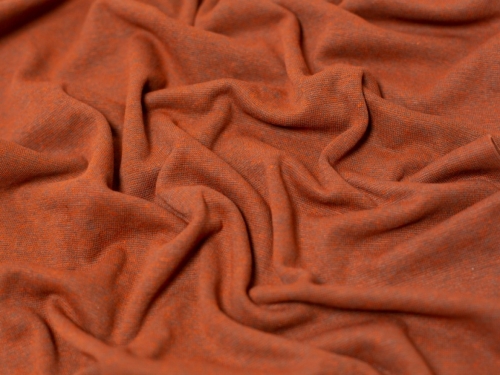 Minerva Core Range Melange Tubular Ribbing Stretch Knit Fabric Cinder