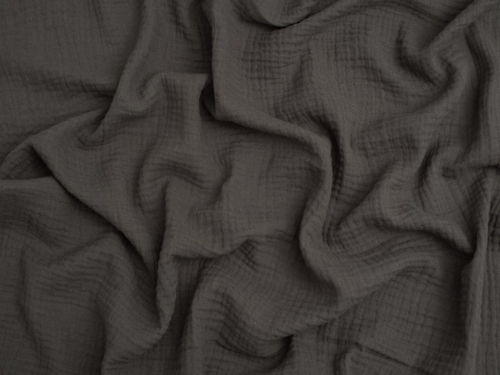 Minerva Core Range Cotton Double Gauze Fabric Anthracite