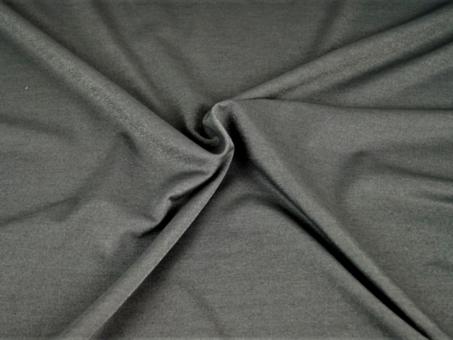 Shimmer Viscose Jersey Stretch Knit Fabric Anthracite