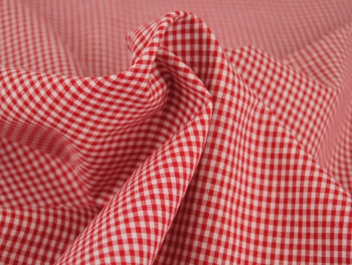1/8 inch Check Cotton Gingham Fabric Red
