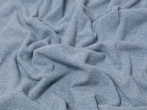 Minerva Core Range Melange Tubular Ribbing Stretch Knit Fabric Petrol