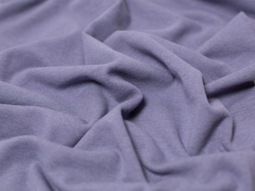 Minerva Core Range Melange Tubular Ribbing Stretch Knit Fabric Denim Blue