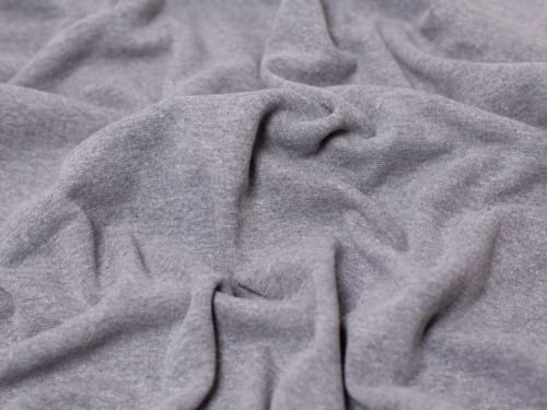 Minerva Core Range Melange Tubular Ribbing Stretch Knit Fabric Dove Grey