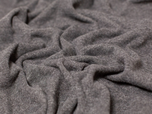 Minerva Core Range Melange Tubular Ribbing Stretch Knit Fabric Charcoal
