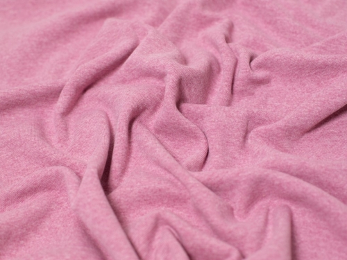 Minerva Core Range Melange Tubular Ribbing Stretch Knit Fabric Bright Pink