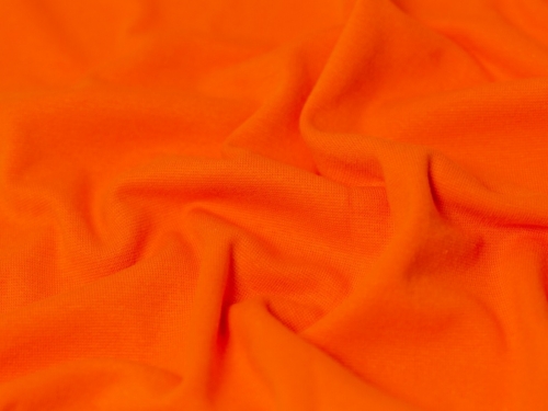 Minerva Core Range Tubular Ribbing Stretch Knit Fabric Bright Orange