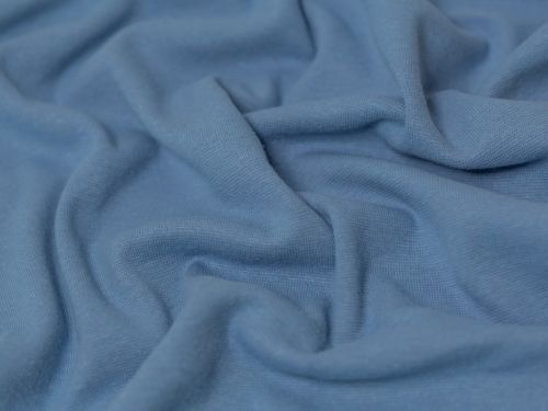 Minerva Core Range Tubular Ribbing Stretch Knit Fabric Soft Blue