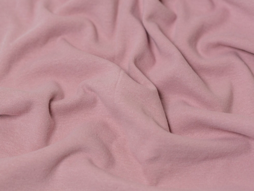 Minerva Core Range Tubular Ribbing Stretch Knit Fabric Dusky Rose Pink