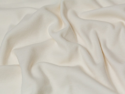 Minerva Core Range Tubular Ribbing Stretch Knit Fabric Ivory