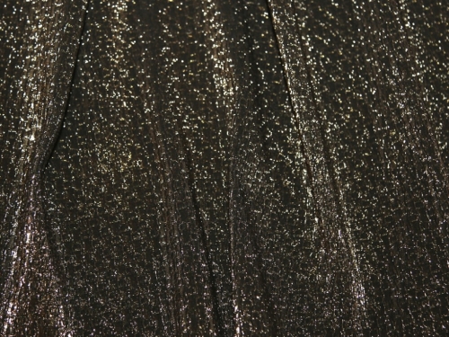 Deadstock Lurex Textured Stretch Knit Fabric Gold