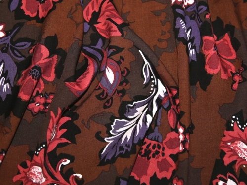 Deadstock Viscose Challis Fabric Cocoa