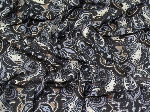 Deadstock Viscose Twill Fabric Brown