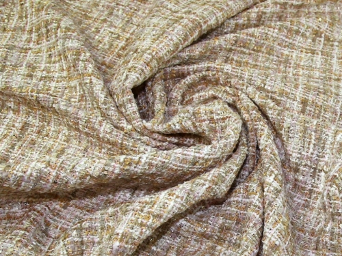 Deadstock Tweed Coating Fabric Beige