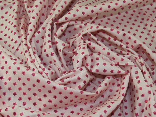 Deadstock 100% Cotton Fabric Pink on Pink