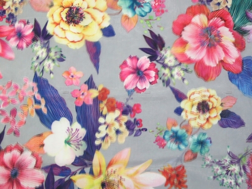 Deadstock Polyester Voile Fabric Platinum