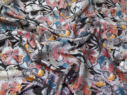 Deadstock Woven Brocade Fabric Teal