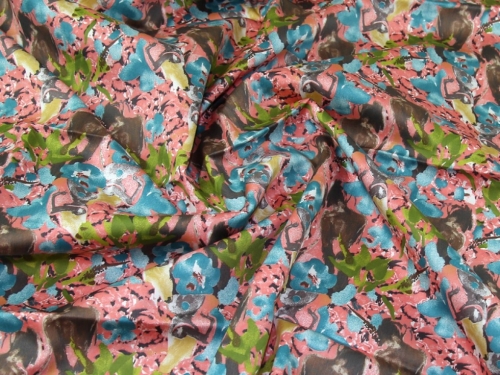 Deadstock Cotton Sateen Fabric Peach