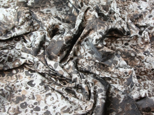 Deadstock Woven Brocade Fabric Brown