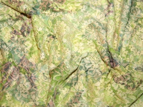 Deadstock Stretch Lace Fabric Citrus