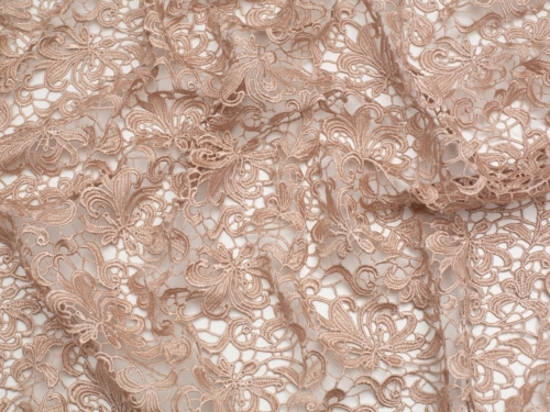 Minerva Core Range Heavy Guipure Lace Fabric Beige