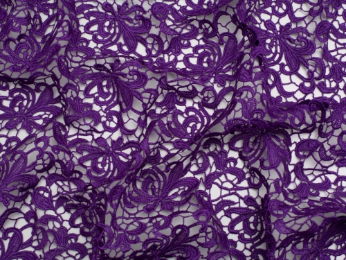 Minerva Core Range Heavy Guipure Lace Fabric Purple