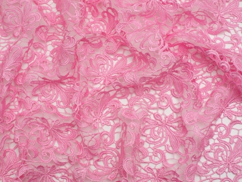 Minerva Core Range Heavy Guipure Lace Fabric Candy Pink