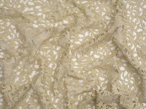 Minerva Core Range Heavy Guipure Lace Fabric Metallic Gold