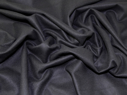 Deadstock Wool Blend Coating Fabric Black