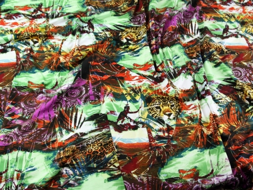 Deadstock Viscose Jersey Stretch Knit Fabric Green