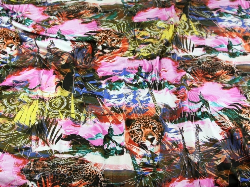 Deadstock Viscose Jersey Stretch Knit Fabric Pink