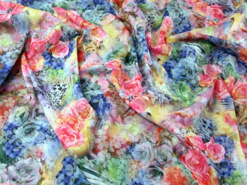 Deadstock Cotton Voile Fabric Multicoloured 3