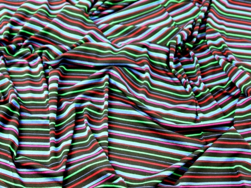 Deadstock Viscose Jersey Stretch Knit Fabric Blue Multi