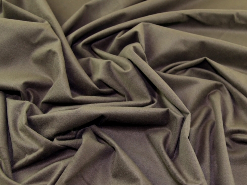Deadstock Stretch Woven Faux Suede Fabric Mushroom