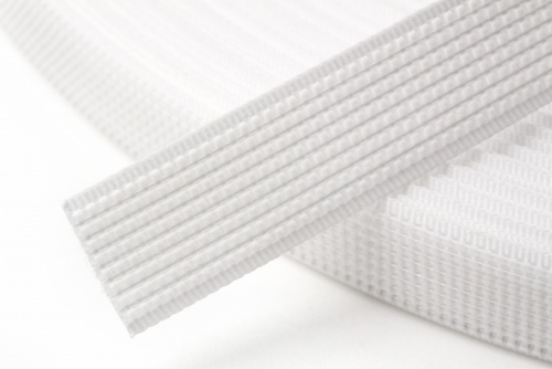 Hemline Uncovered Polyester Boning White