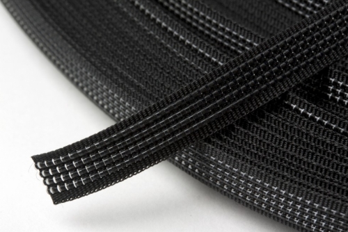Hemline Uncovered Polyester Boning Black