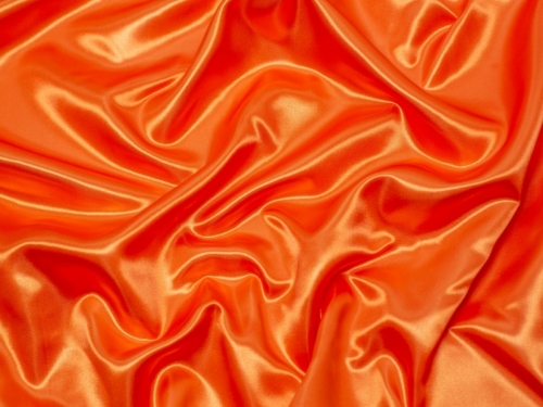 Minerva Core Range Soft Polyester Satin Fabric Bright Orange