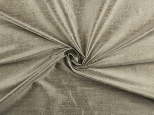 Pure Silk Dupion Fabric Grey