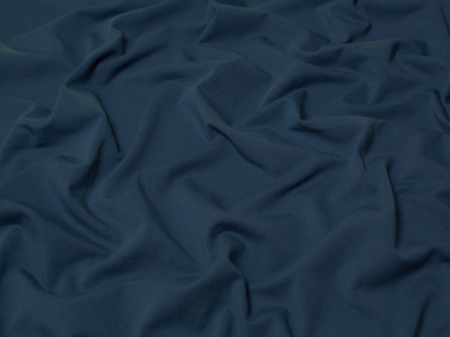 Minerva Core Range Heavy Cotton Jersey Stretch Knit Fabric Steel Blue