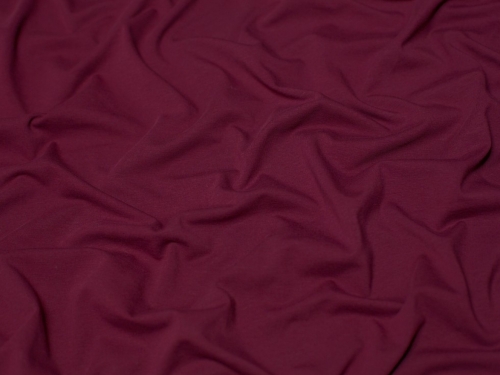 Minerva Core Range Heavy Cotton Jersey Stretch Knit Fabric Bordeaux