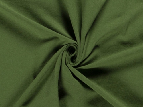 Minerva Core Range Heavy Cotton Jersey Stretch Knit Fabric Khaki