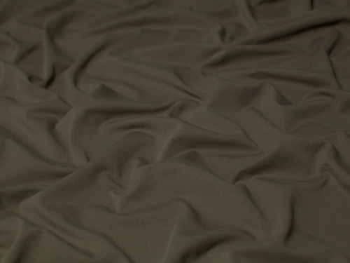 Minerva Core Range Heavy Cotton Jersey Stretch Knit Fabric Earth