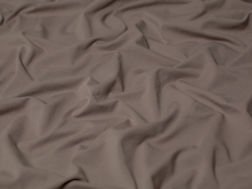 Minerva Core Range Heavy Cotton Jersey Stretch Knit Fabric Mink