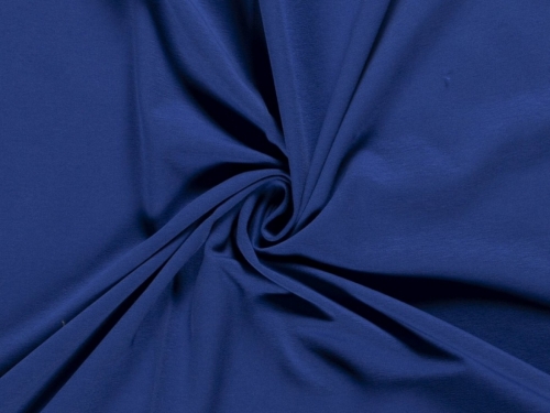 Minerva Core Range Cotton Fleece Back Sweatshirt Stretch Knit Fabric Cobalt Blue