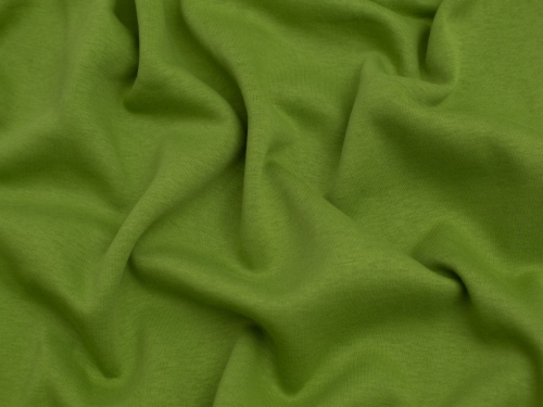 Minerva Core Range Polycotton Fleece Back Sweatshirt Stretch Knit Fabric Green