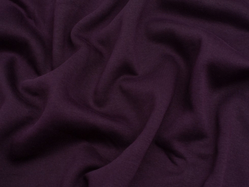 Minerva Core Range Polycotton Fleece Back Sweatshirt Stretch Knit Fabric Purple