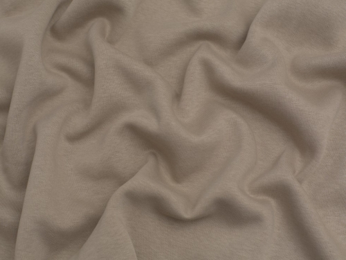 Minerva Core Range Polycotton Fleece Back Sweatshirt Stretch Knit Fabric Cream