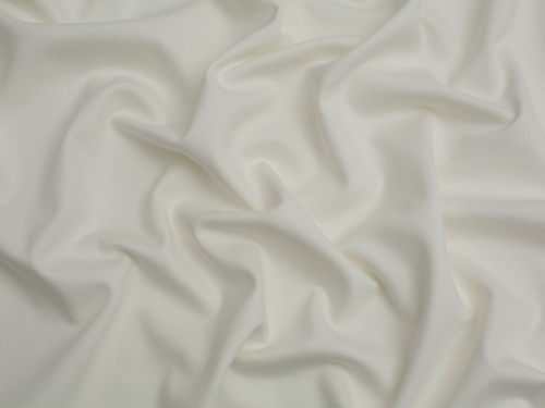 Minerva Core Range Stable Ponte Roma Double Stretch Knit Fabric Soft White