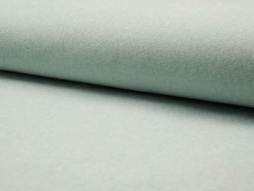 Deadstock Cotton Fleece Fabric Mint Green Melange