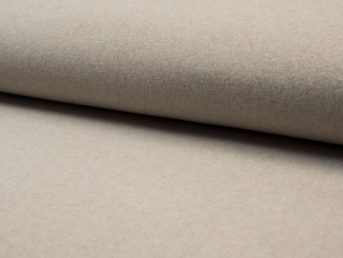 Deadstock Cotton Fleece Fabric Taupe Melange